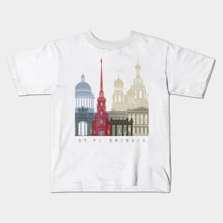 St Petersburg skyline poster Kids T-Shirt